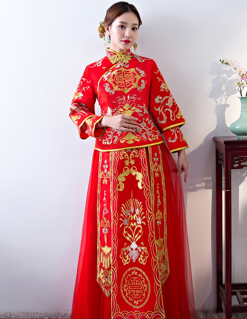 傳統韻味中式禮服，唯美秀禾服新娘禮服