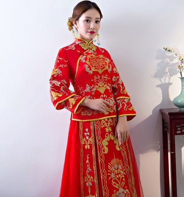 傳統韻味中式禮服，唯美秀禾服新娘禮服