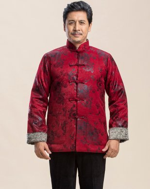 喜慶唐裝禮服外套，復(fù)古風(fēng)男士唐裝