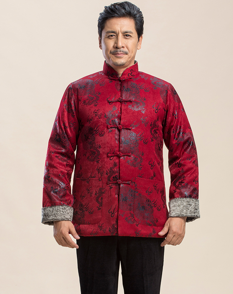 喜慶唐裝禮服外套，復(fù)古風(fēng)男士唐裝