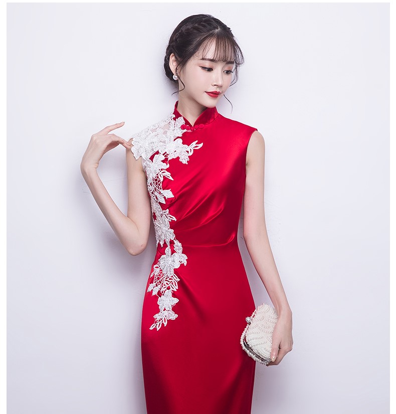 時尚典雅中式禮服，中國風優雅晚禮服