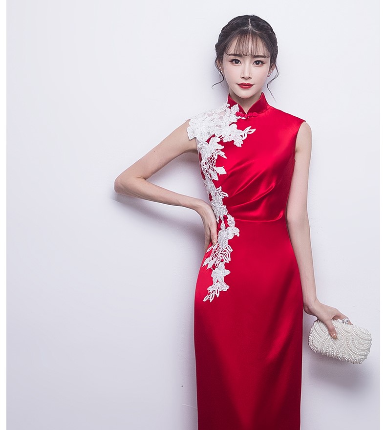 時尚典雅中式禮服，中國風優雅晚禮服