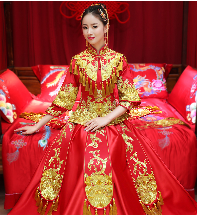 古韻悠揚秀禾服中式禮服，奢華精致新娘禮服
