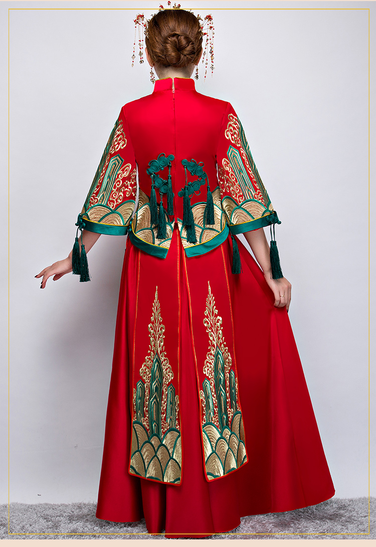 中國風秀禾服中式禮服，新娘結(jié)婚禮服