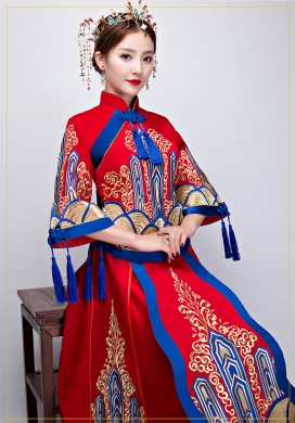 中國風(fēng)中式禮服，新娘結(jié)婚禮服