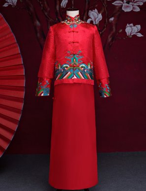 中國風男士中式禮服，中國風新郎結婚禮服