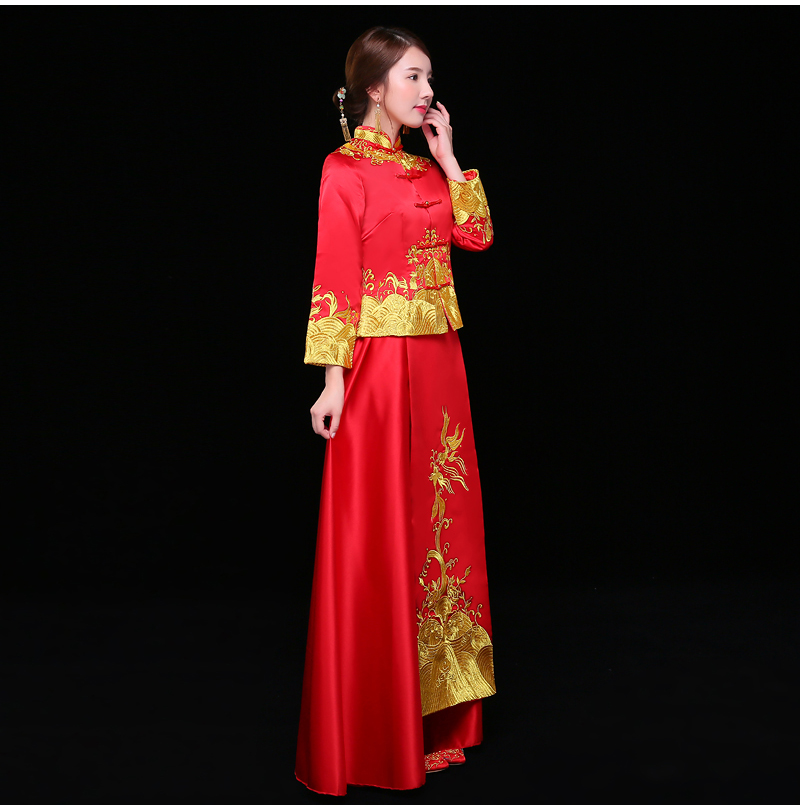 古典喜服中式禮服，秀禾服新娘結(jié)婚禮服