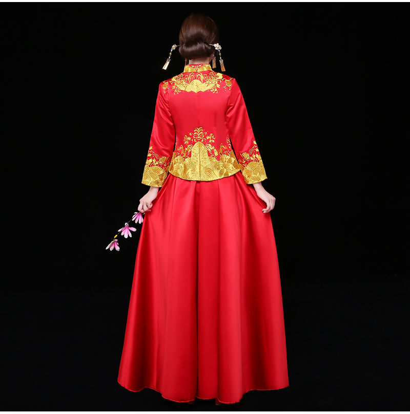 古典喜服中式禮服，秀禾服新娘結(jié)婚禮服