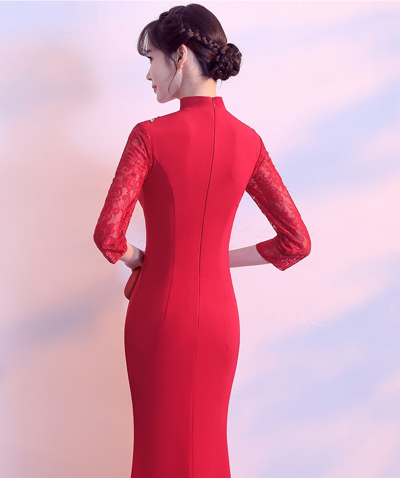端莊大氣中式禮服，優雅中國風晚禮服