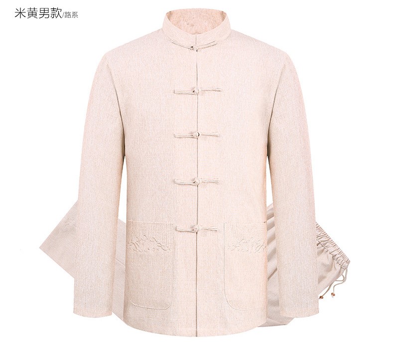 中國風(fēng)棉麻長袖情侶唐裝