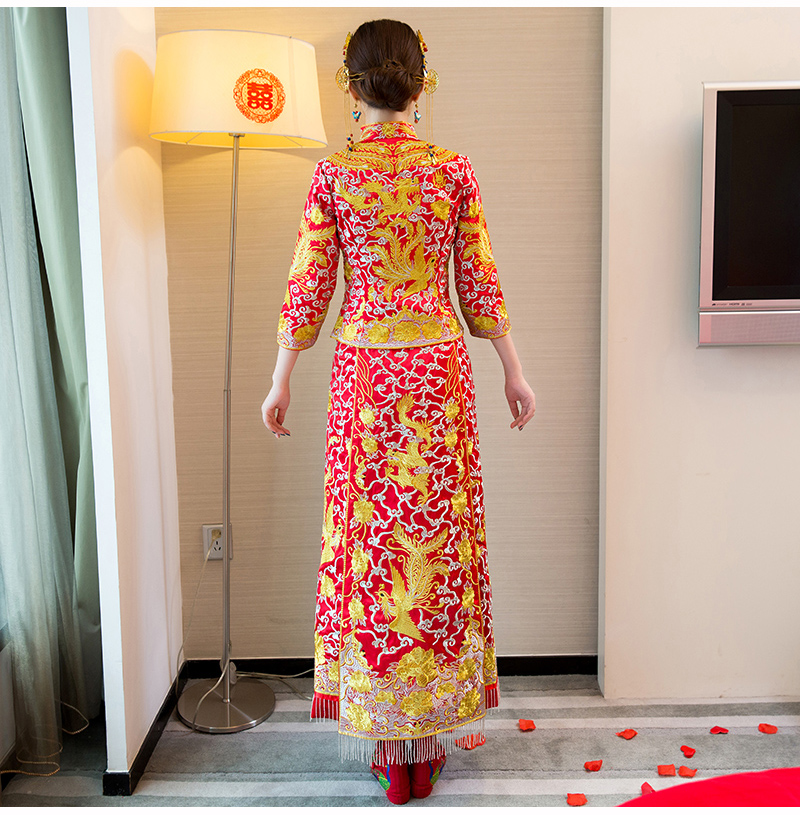 龍鳳褂中式婚禮禮服，時尚中國風新娘禮服