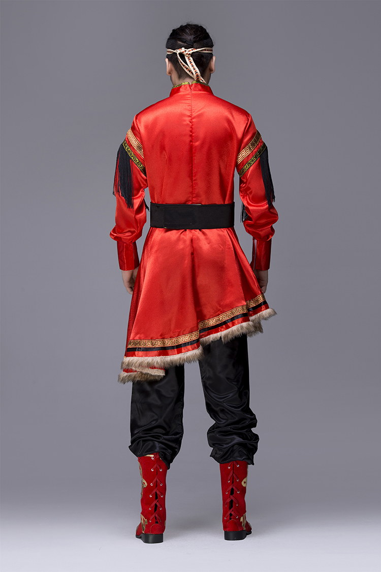 簡(jiǎn)約大氣的蒙古袍男裝，少數(shù)民族服裝