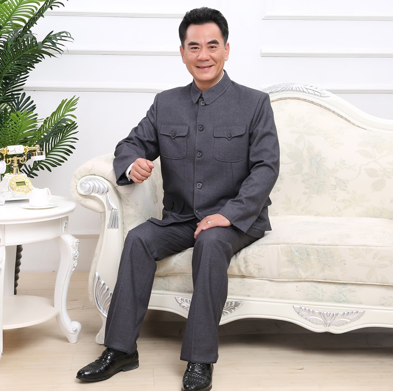 不可逾越的經典休閑中老年中山裝