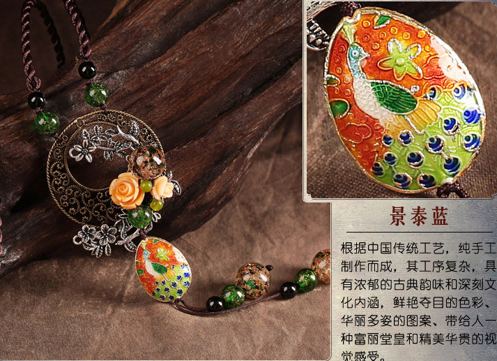 雀躍中國風(fēng)吊墜毛衣鏈復(fù)古項(xiàng)鏈