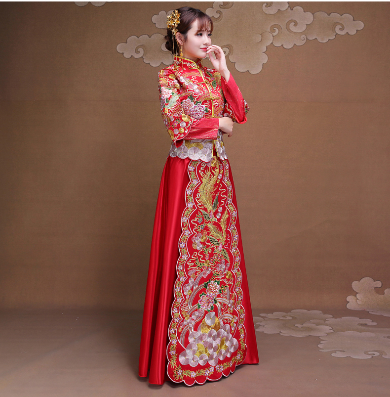 雍容華貴中式禮服，復古時尚中國風新娘禮服