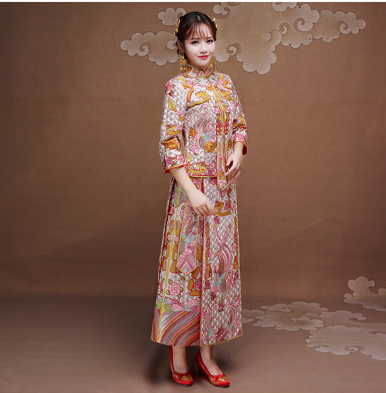 復(fù)古時(shí)尚中式禮服，唯美中國(guó)風(fēng)新娘禮服