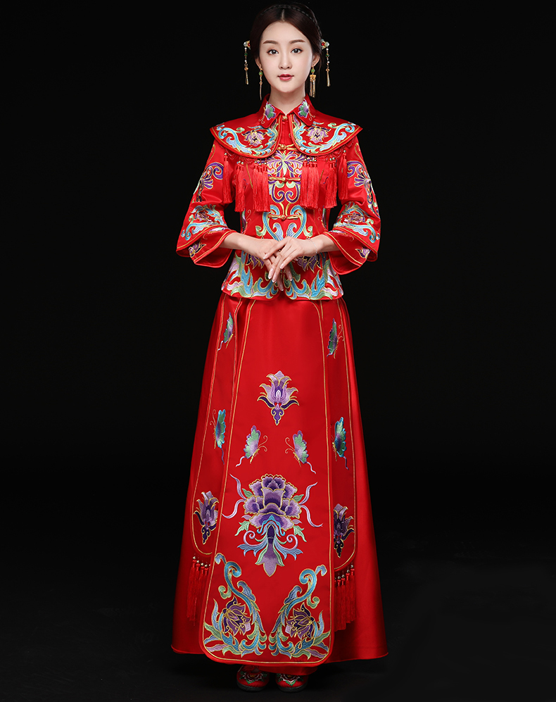 龍鳳褂新娘禮服，結(jié)婚禮服中式禮服