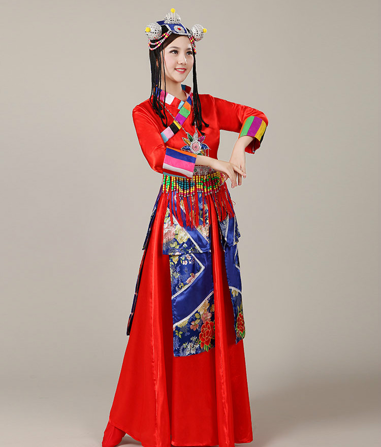 藏族服飾少數民族服裝圖片