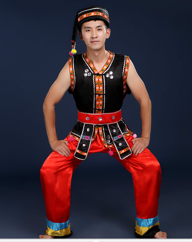 土家族壯族打鼓民族服飾，苗族男少數民族服裝