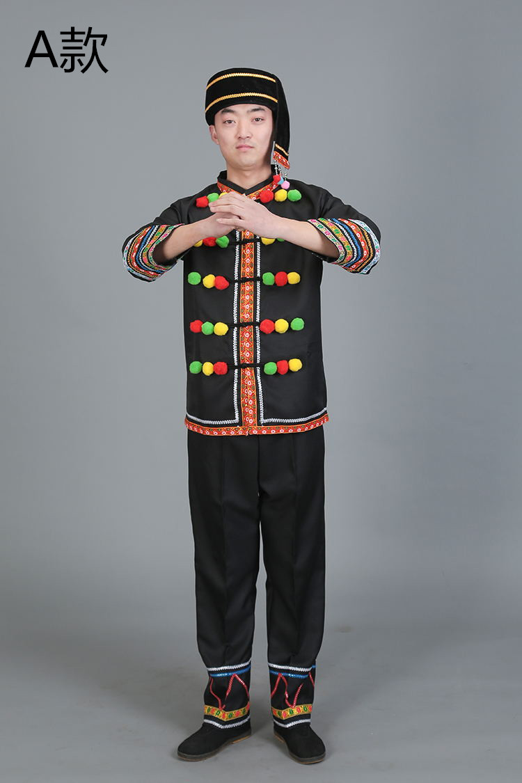 各種民族風味苗族男款少數(shù)民族服裝
