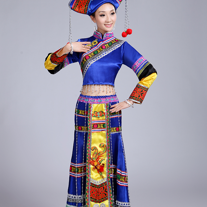 壯族少數民族服裝圖片