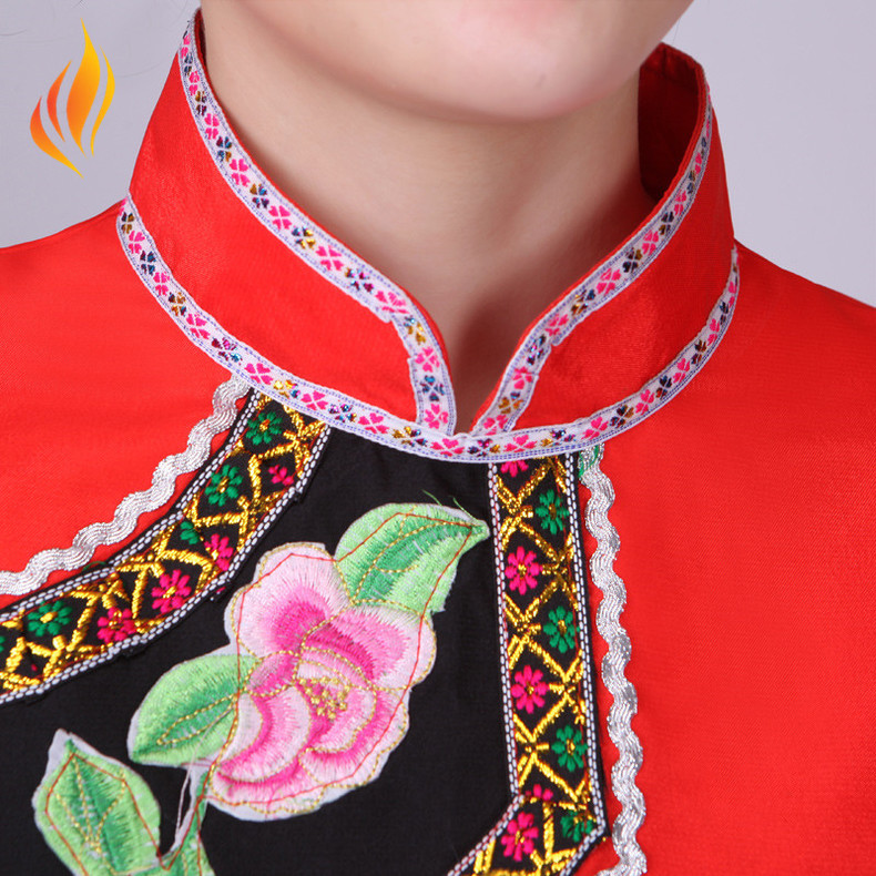 手工刺繡牡丹花廣西壯族少數民族服裝