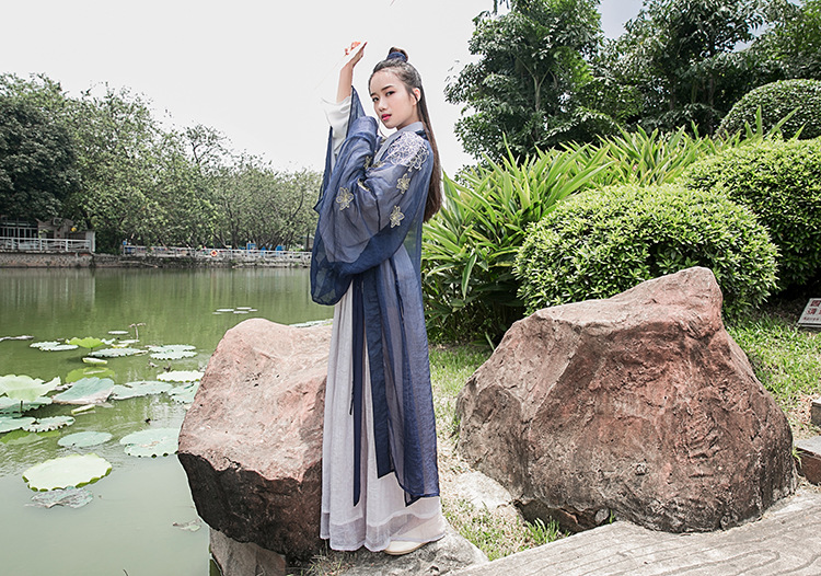 中國風大袖衫漢元素漢服古裝美女圖片