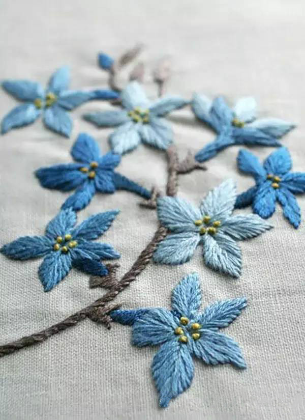 美的讓人無法呼吸，唯美刺繡圖案圖片