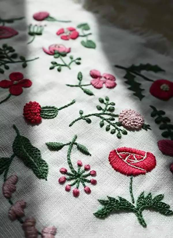 美的讓人無法呼吸，唯美刺繡圖案圖片
