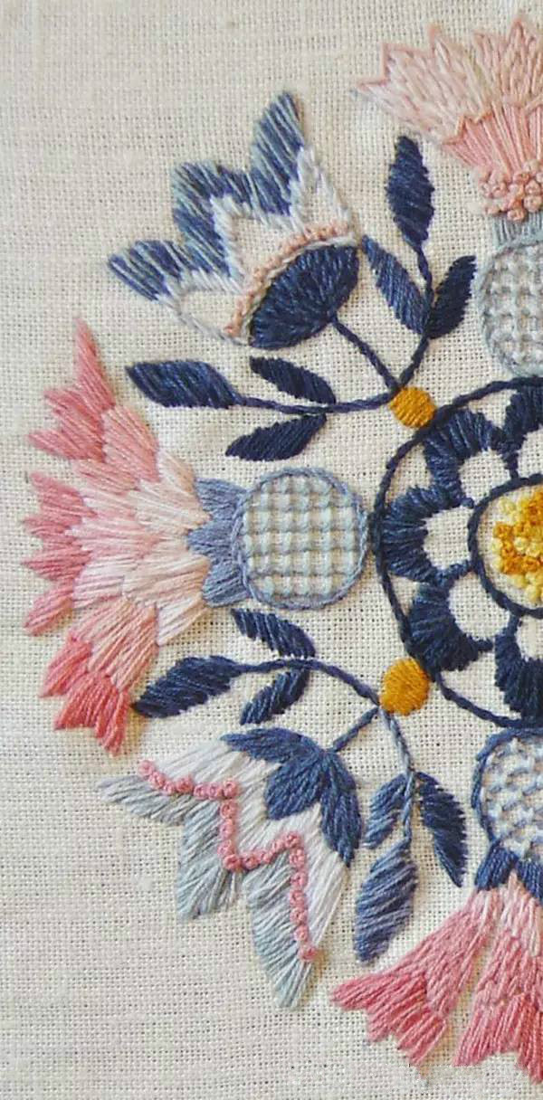 美的讓人無法呼吸，唯美刺繡圖案圖片
