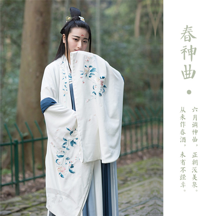 中國風傳統漢服女裝大袖衫繡花上衣