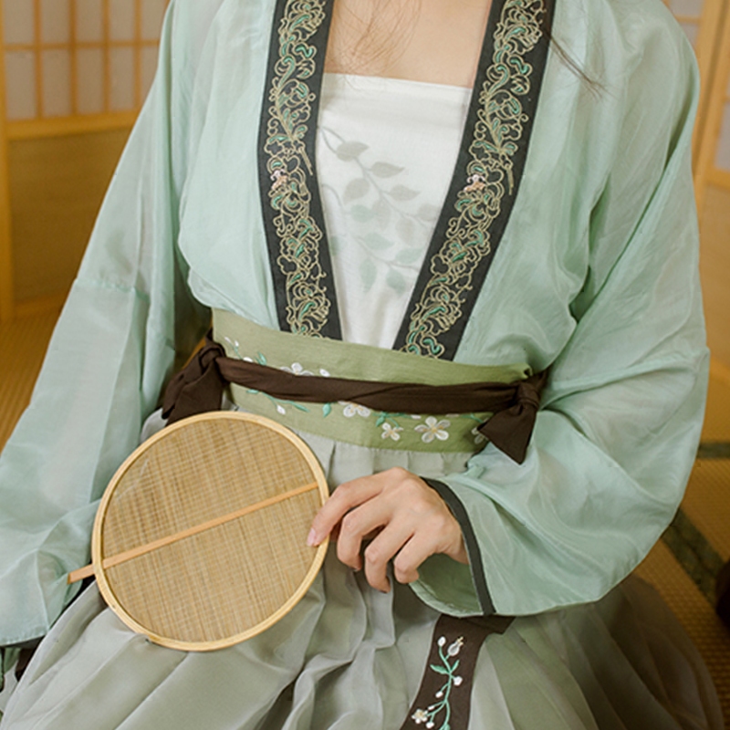 原創漢服女裝對襟上襦抹胸刺繡