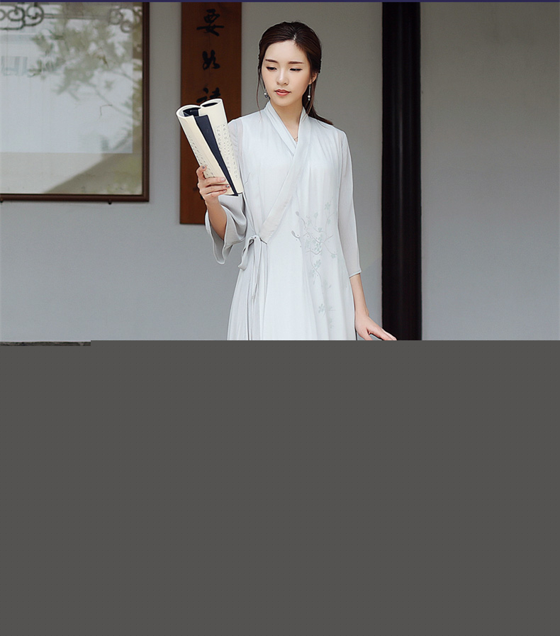 改良漢服漢元素淡雅禪服