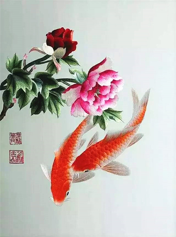 蜀繡大師——孟德芝，作品欣賞