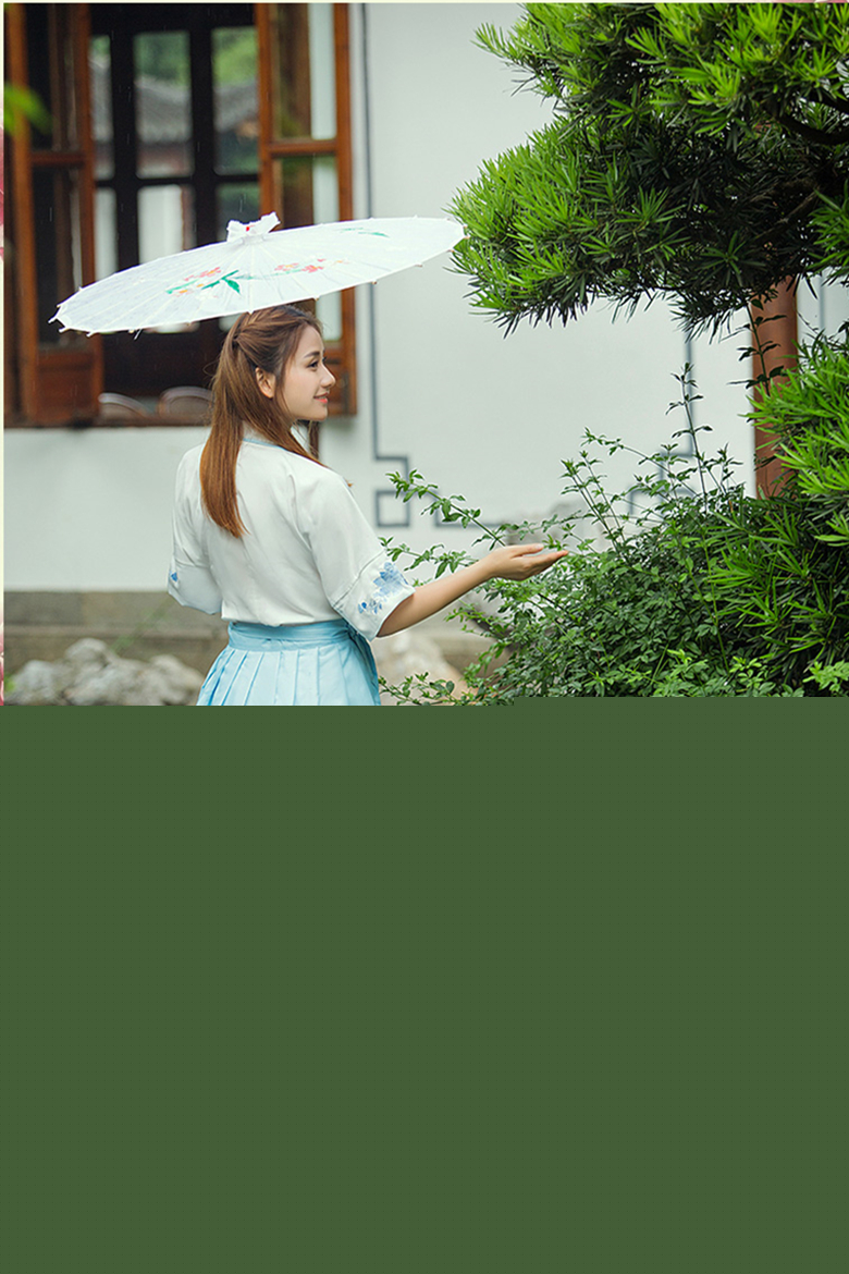漢元素交領傳統刺繡夏套裝