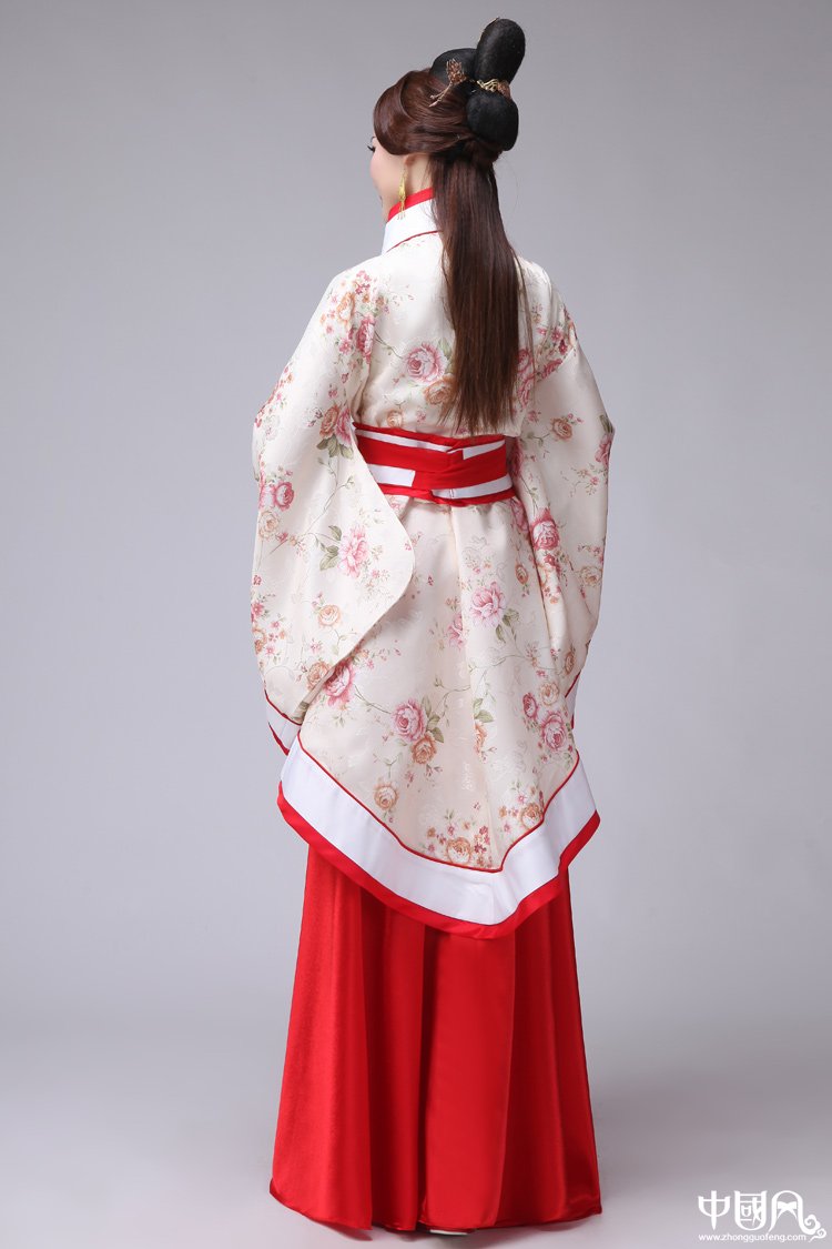 牡丹花傳統廣袖漢服
