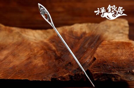 簡約發簪 民族風頭飾花朵銀簪
