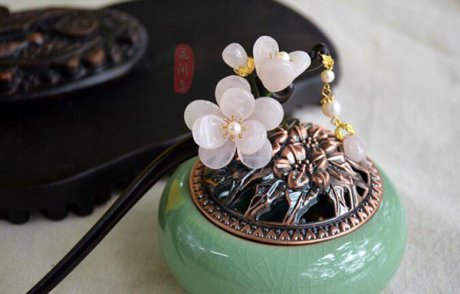 玉簪花發飾簪子步搖
