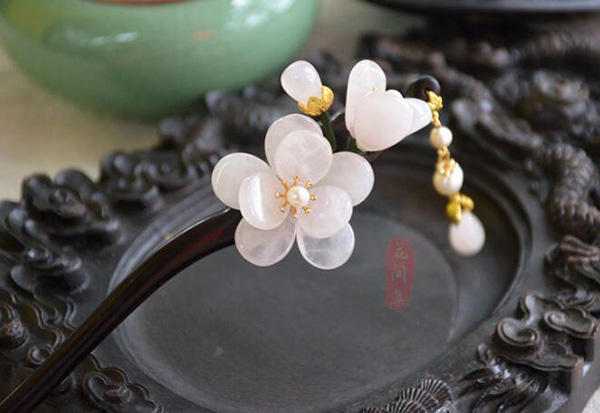 玉簪花發飾簪子步搖