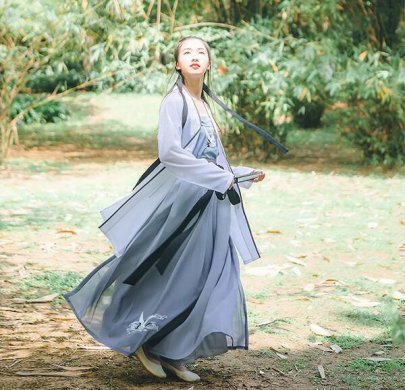 傳統漢服 褙子抹胸齊腰襦裙