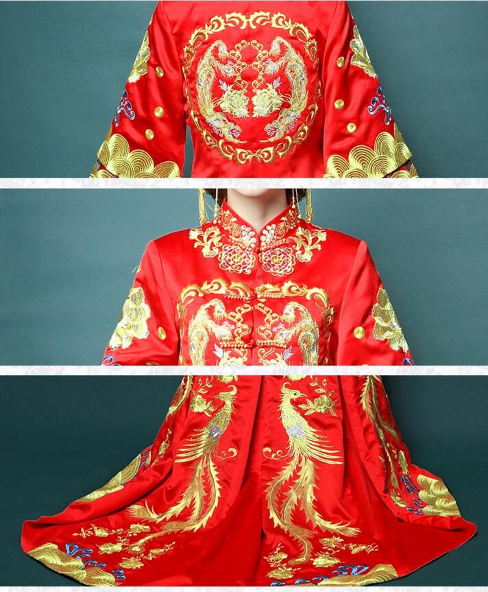 中國風(fēng)龍鳳褂中式禮服圖片