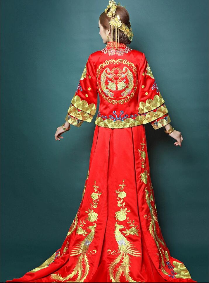 中國風(fēng)龍鳳褂中式禮服圖片