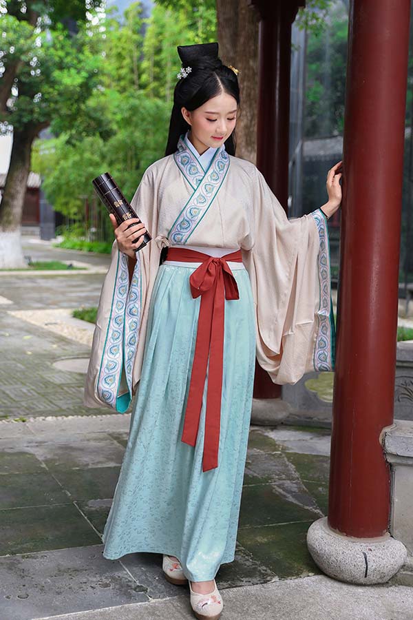 交領齊腰褥群大袖漢服禮服