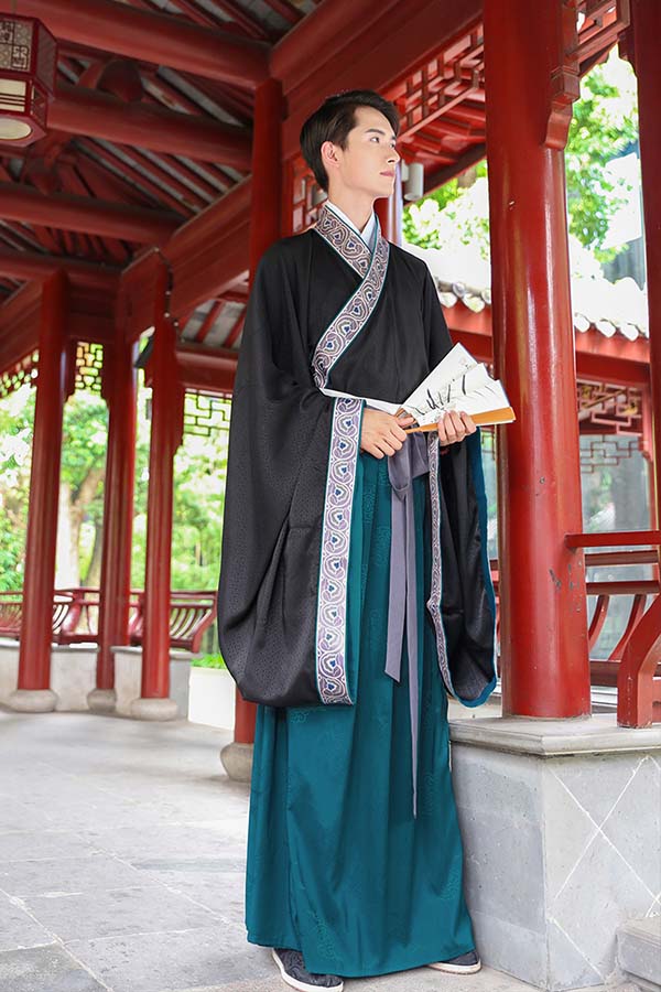 交領齊腰褥群大袖漢服禮服