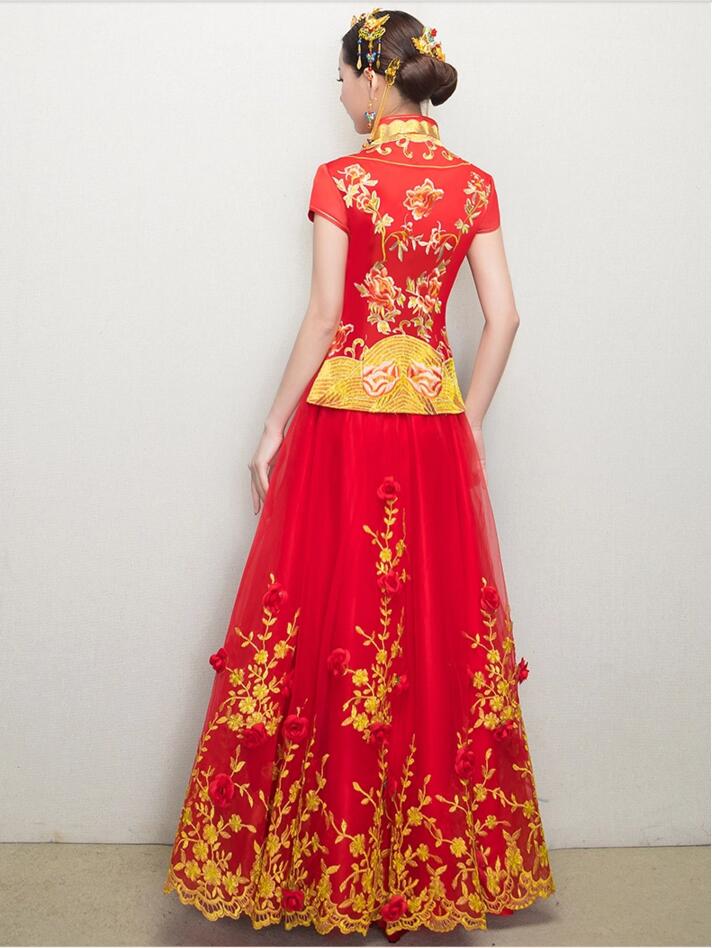 中國風新娘禮服中式婚禮禮服圖片