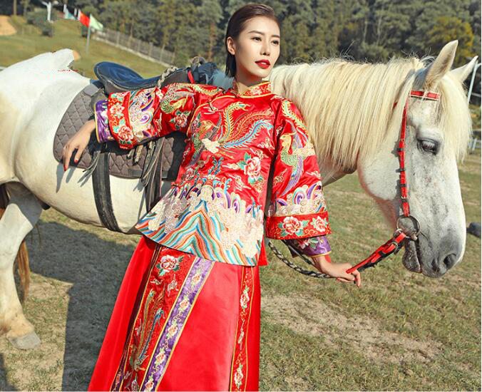 中國風秀禾服復古中式婚禮禮服