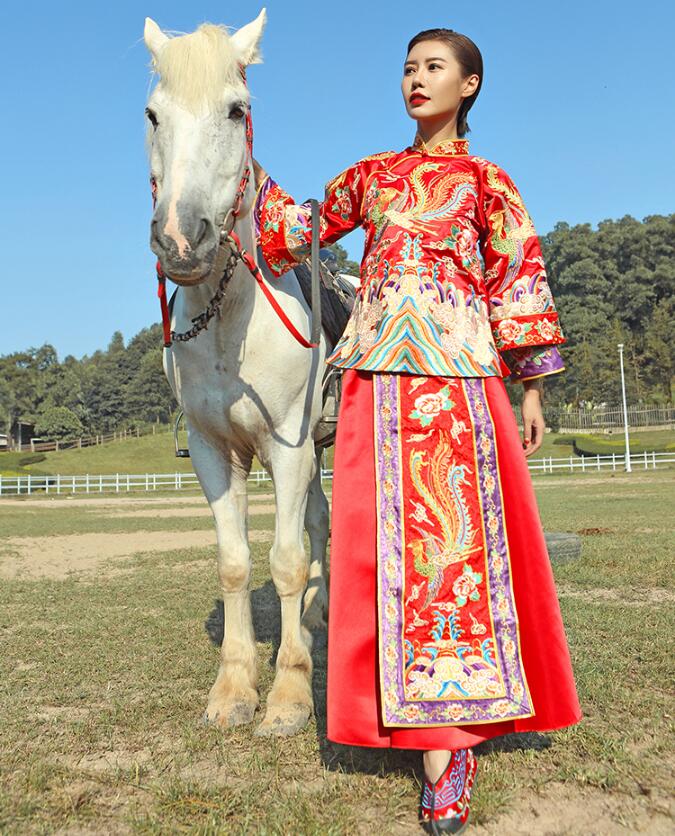 中國風秀禾服復古中式婚禮禮服