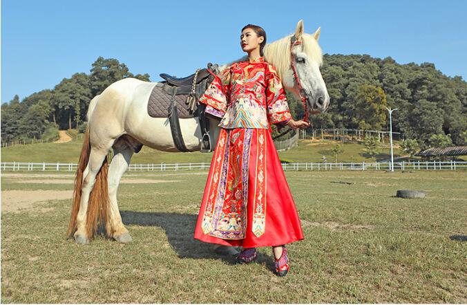 中國風秀禾服復古中式婚禮禮服