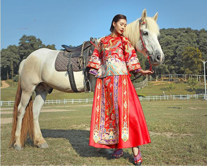 中國風秀禾服復古中式婚禮禮服