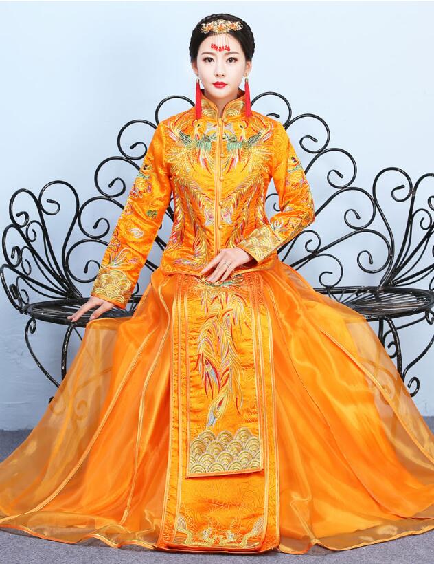 中國風龍鳳褂中式婚禮禮服圖片